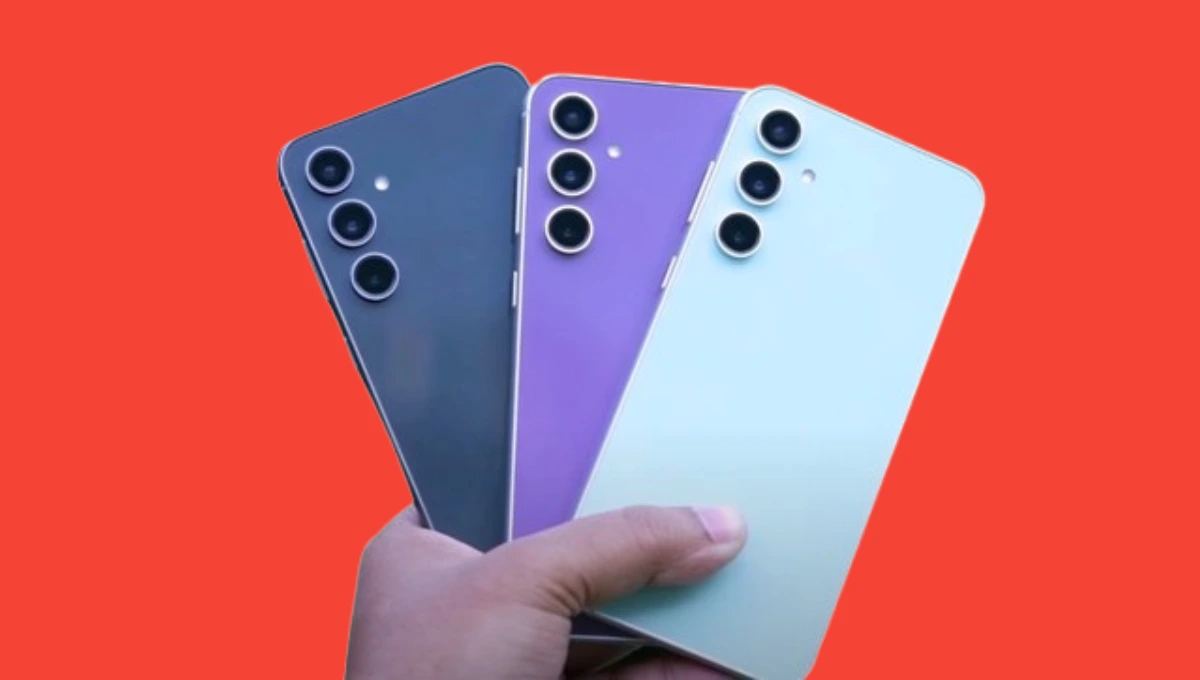 Samsung Galaxy A56 5G स्मार्टफोन, 5000mAh बैटरी, 45W फास्ट चार्जिंग, ट्रिपल कैमरा सेटअप और 6.7 इंच सुपर AMOLED डिस्प्ले के साथ।